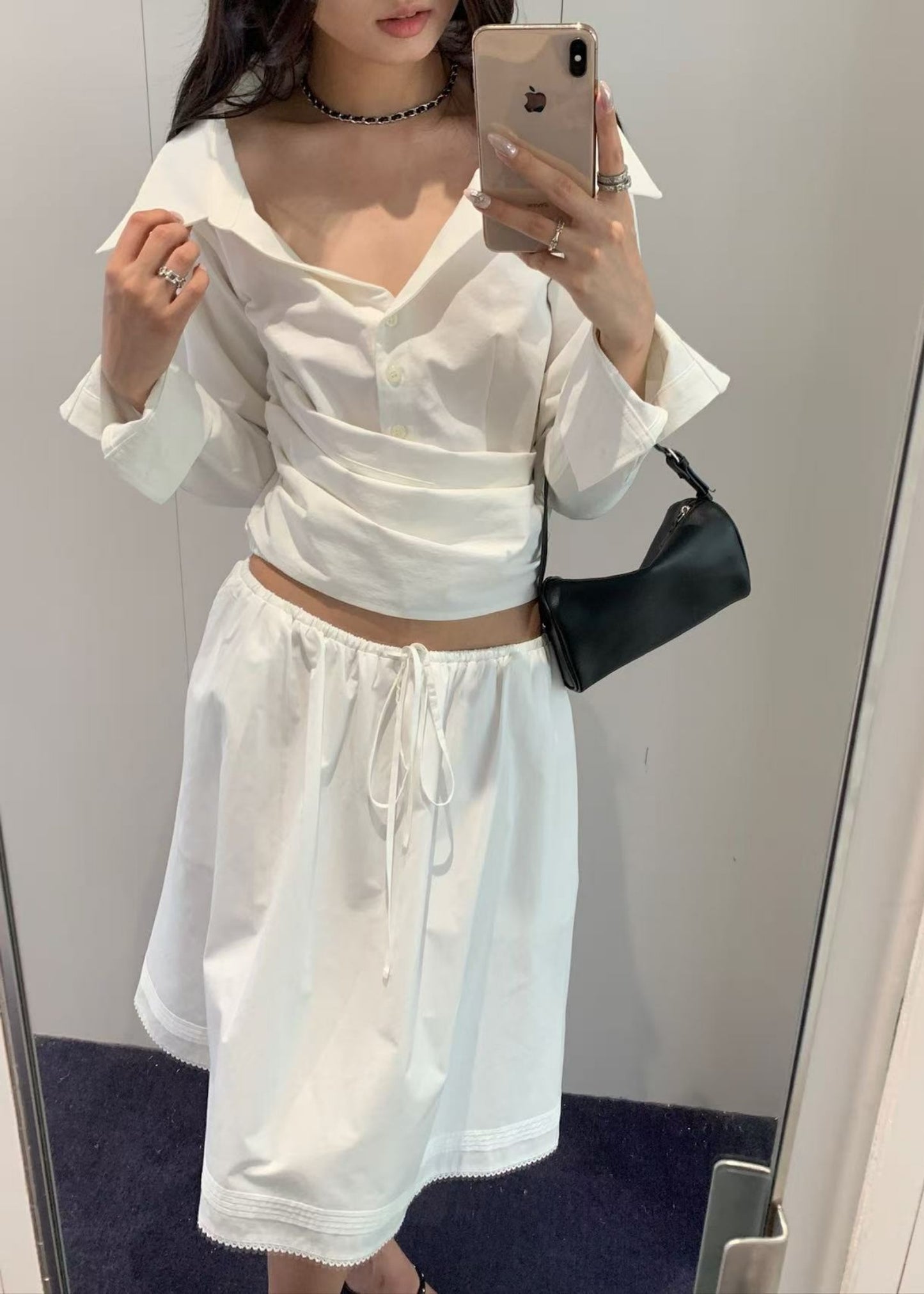 Gather-wrap Shirt