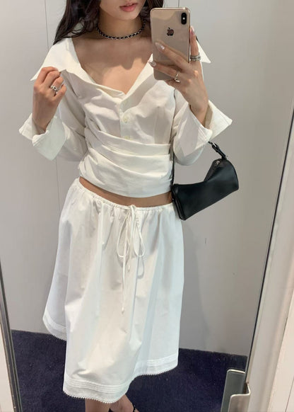 Gather-wrap Shirt