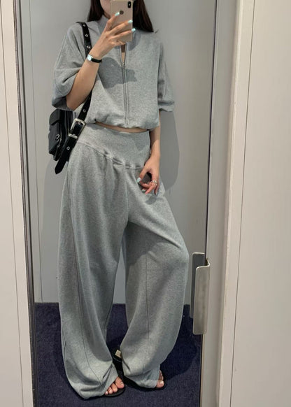 Asymmetrical-waist Pants