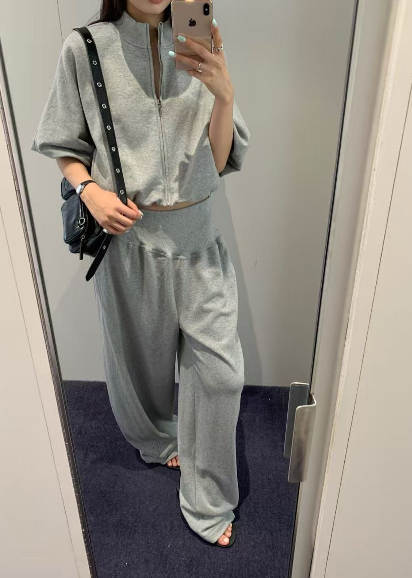 Asymmetrical-waist Pants