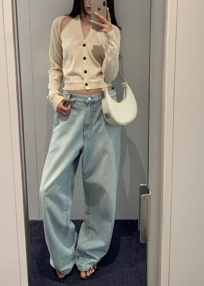 Straight-leg Denim Pants