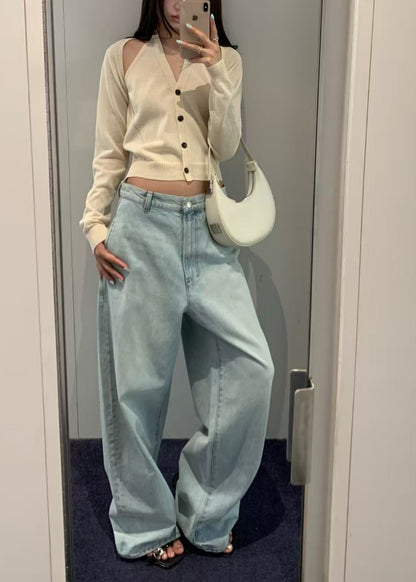Straight-leg Denim Pants