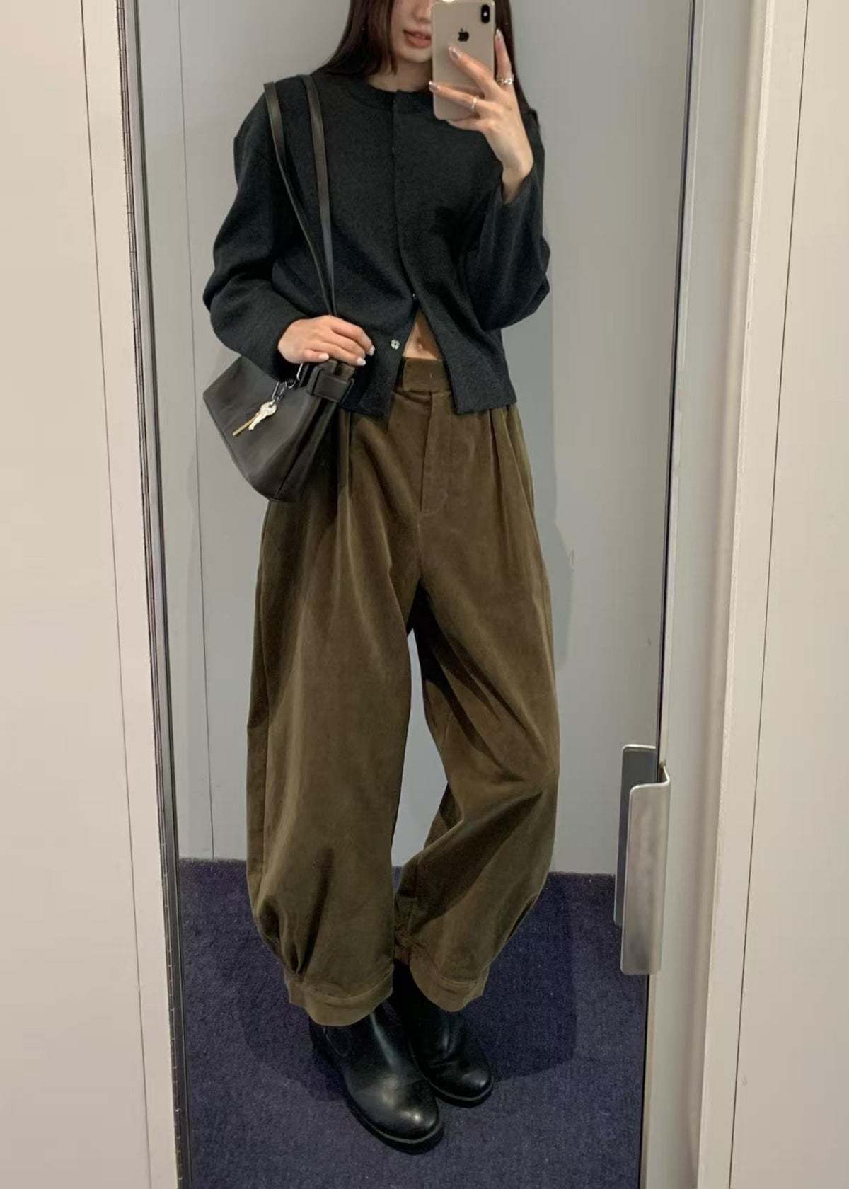 Velvet Shirring Pants