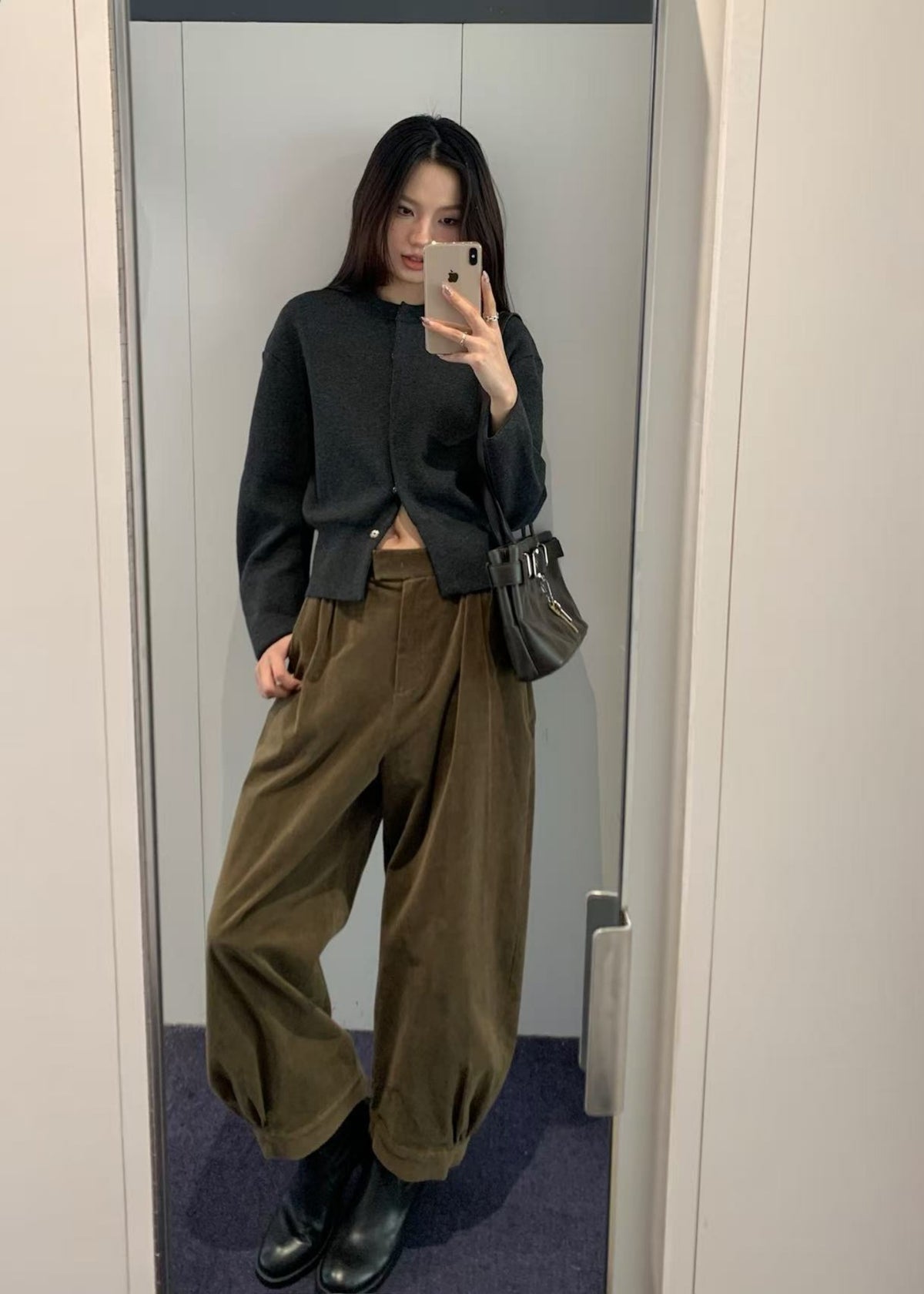Velvet Shirring Pants