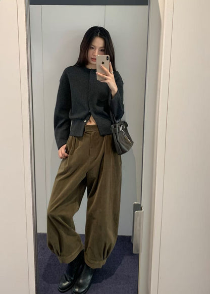 Velvet Shirring Pants