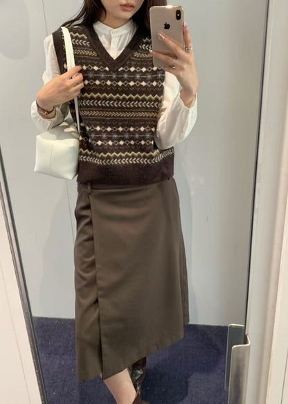Crafted V-neck Knit Vest