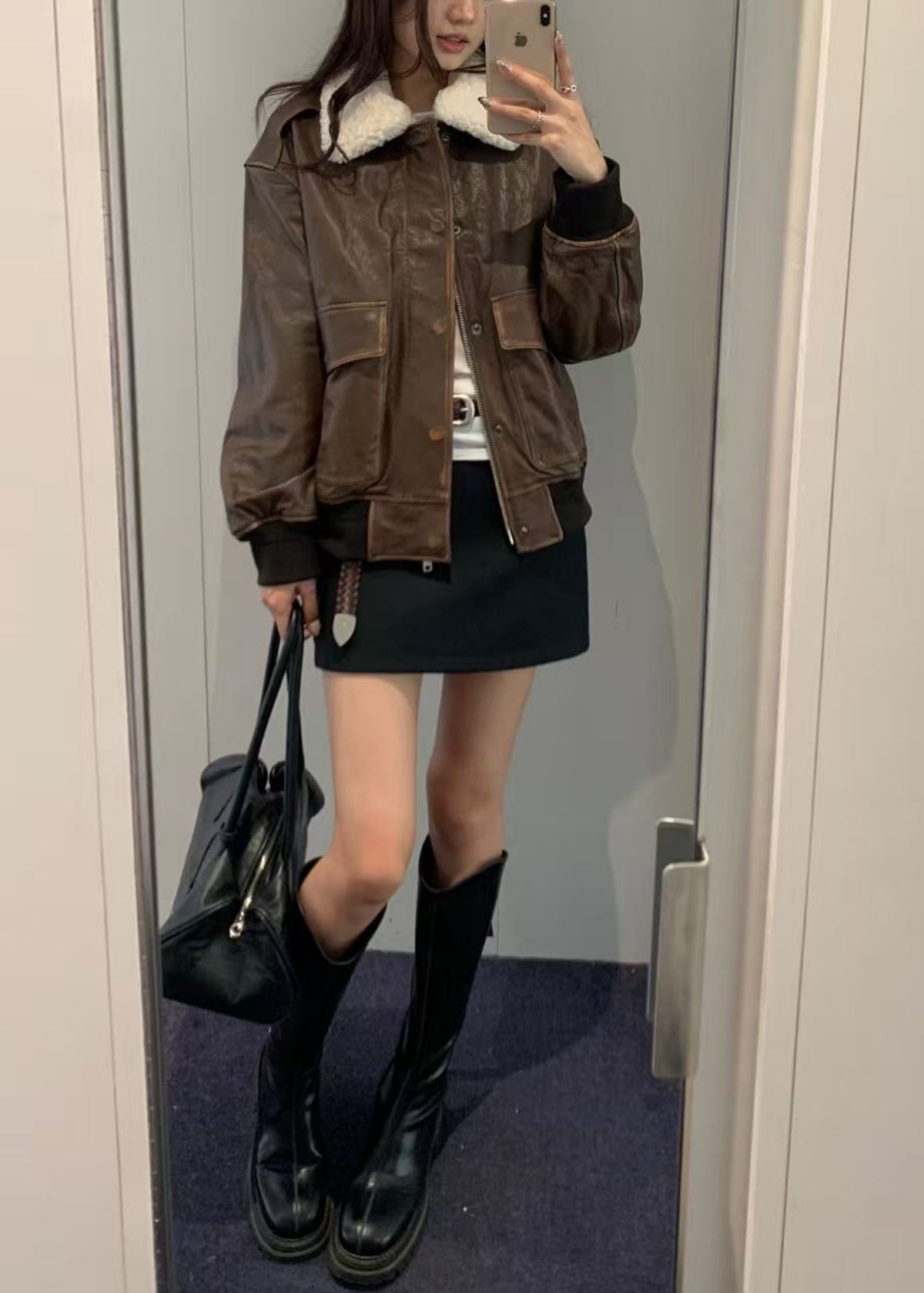 Detachable A-2 Leather Blouson