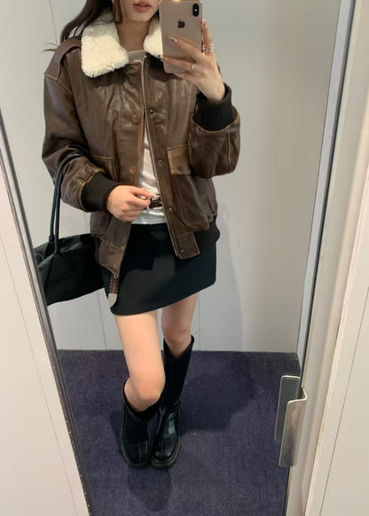 Detachable A-2 Leather Blouson