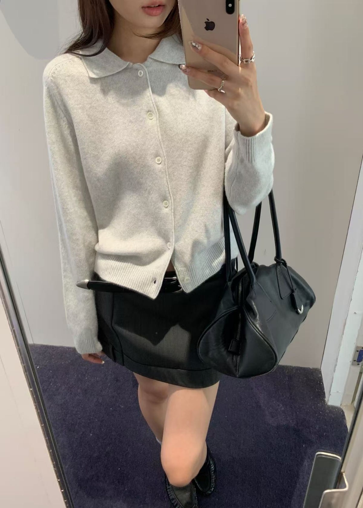 Collared Knit Cardigan