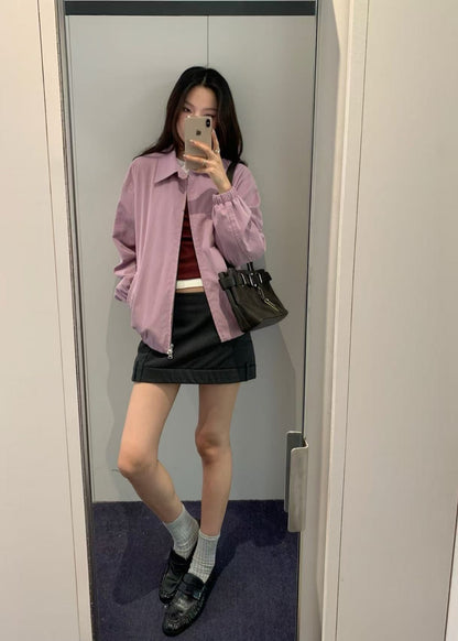 Collared Blouson Jacket