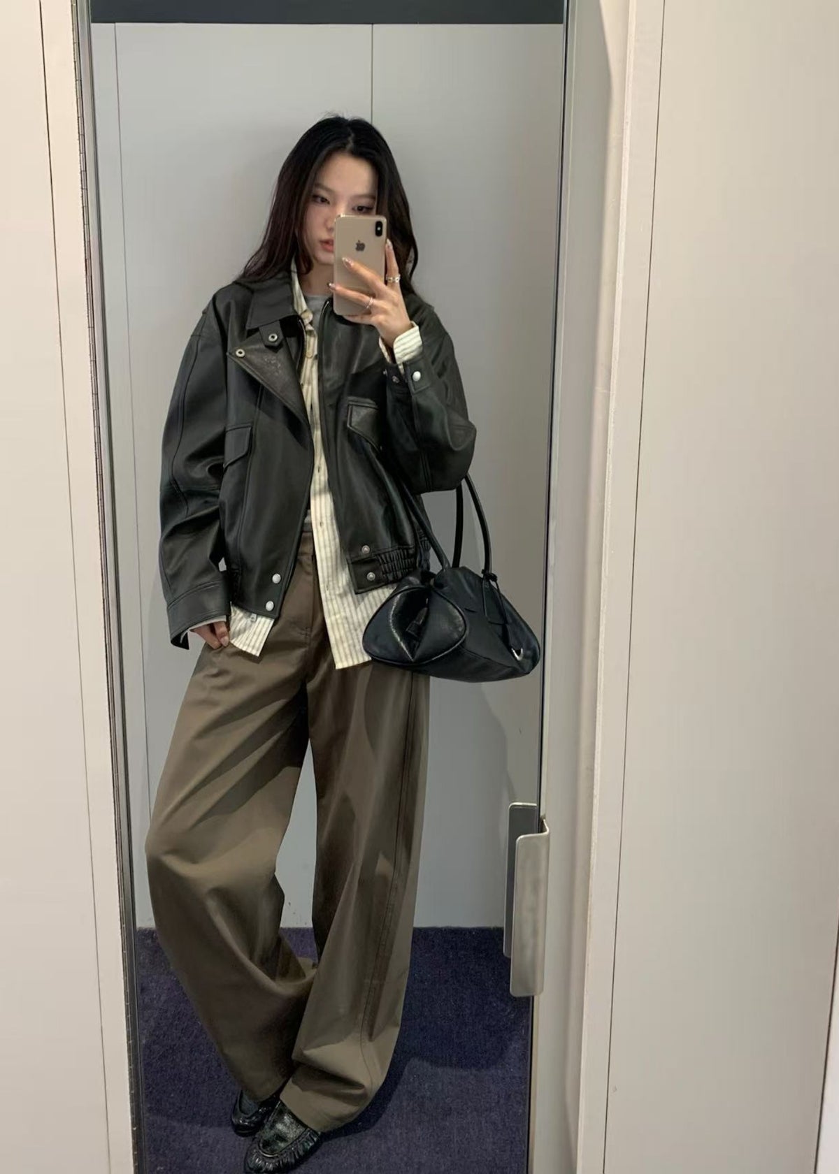 Cropped Alter-leather Blouson