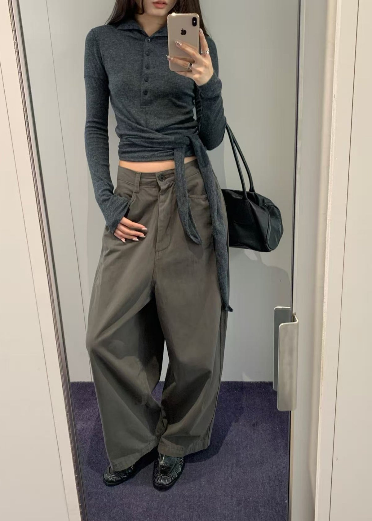 Button Up Wrap T-shirt