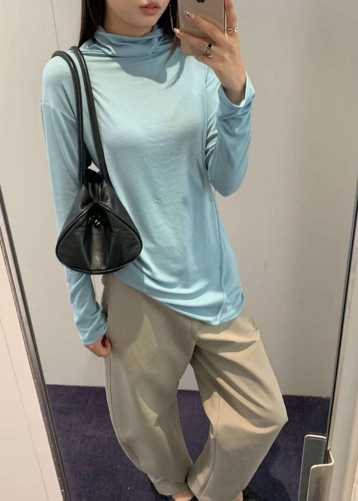 High-neck Wool Jersey Top