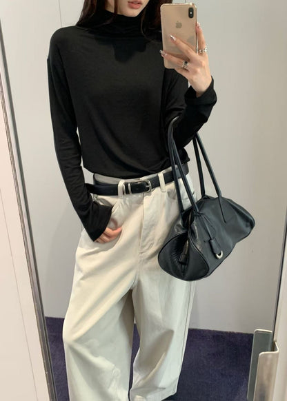 High-neck Wool Jersey Top