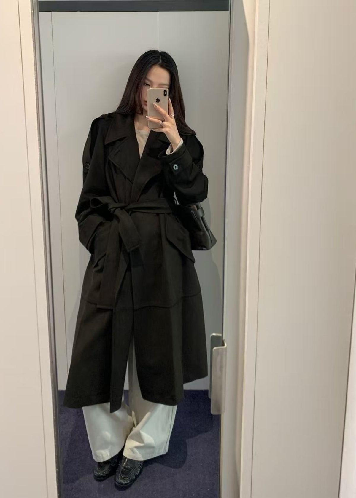 Suede Trench Coat