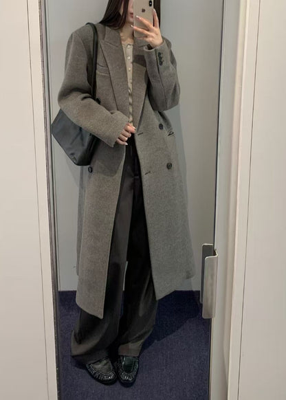 Cashmere Blend Double Long Coat