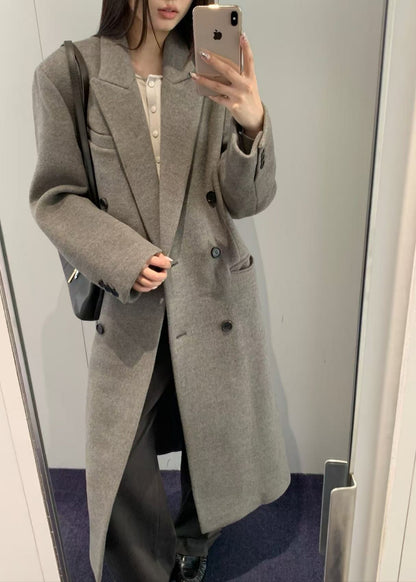 Cashmere Blend Double Long Coat