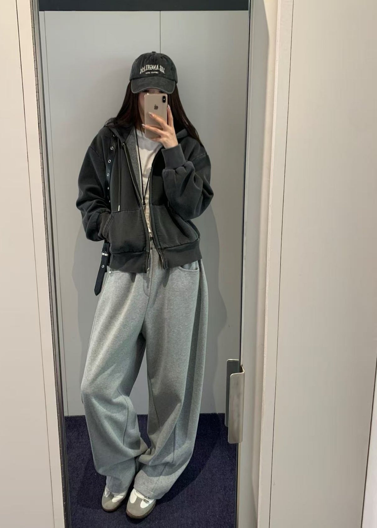 Washed Cotton Zip-Up Hoodie