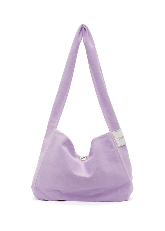 Purple Logo Cotton Cross Bag