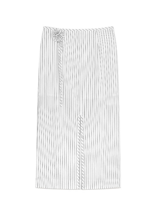 Stripe Corsage Long Skirt