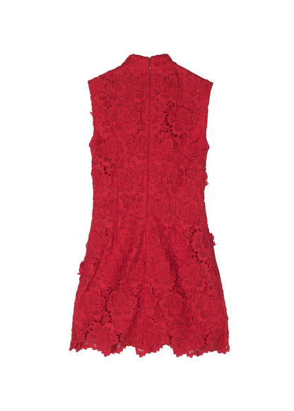 Flower Lace Mini Dress