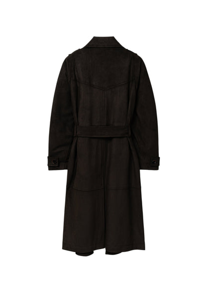 Suede Trench Coat
