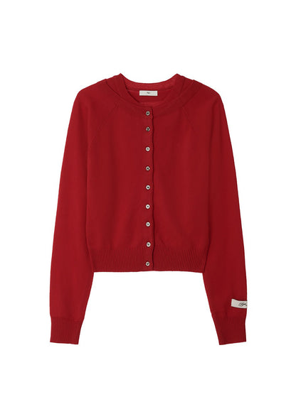 Double Neck Knit Cardigan