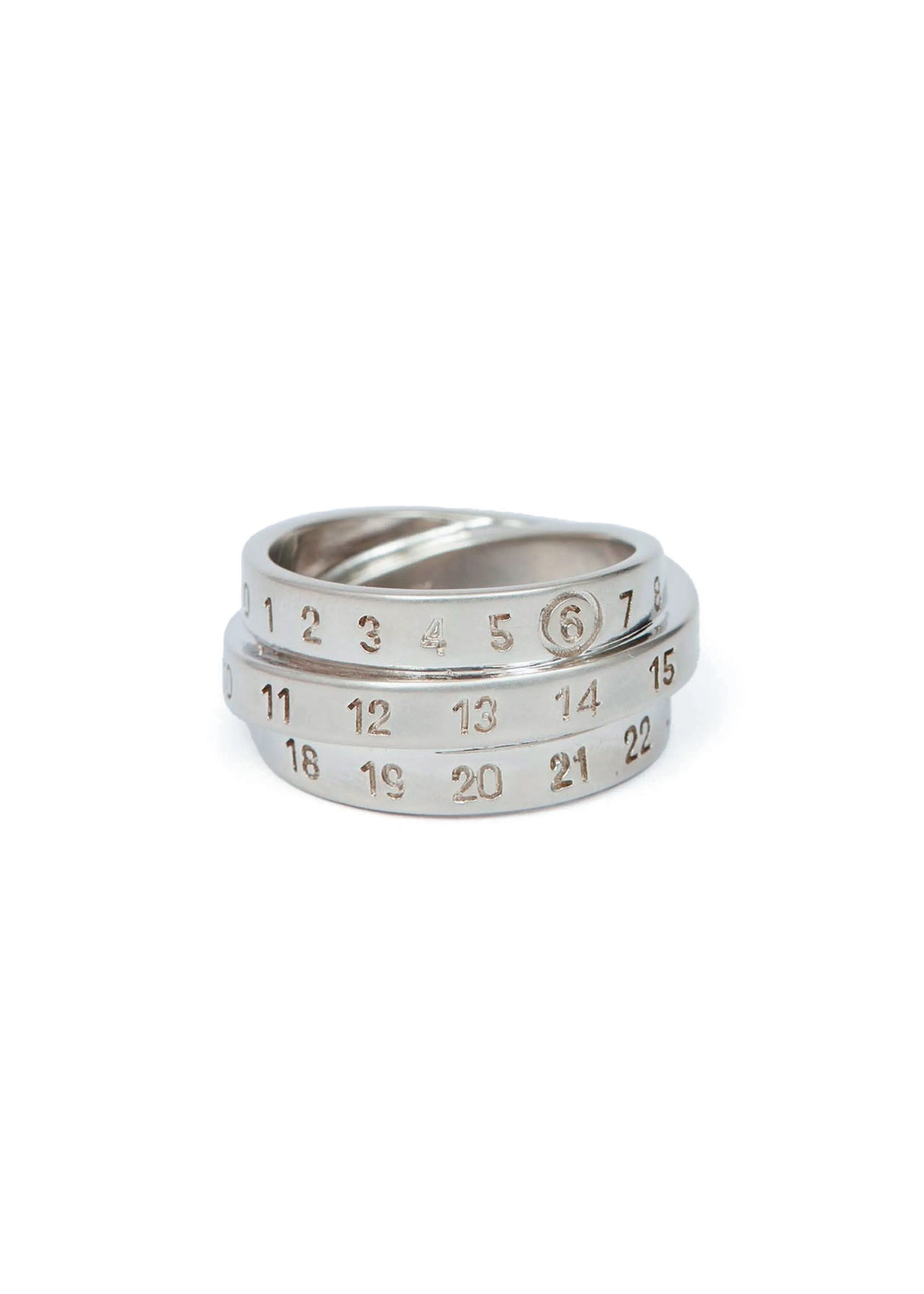 Triple Logo Numeric Signature Ring