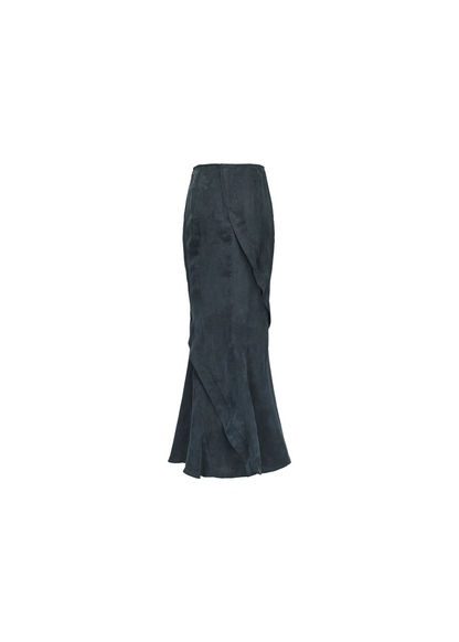 Cupro Panel Mermaid Skirt