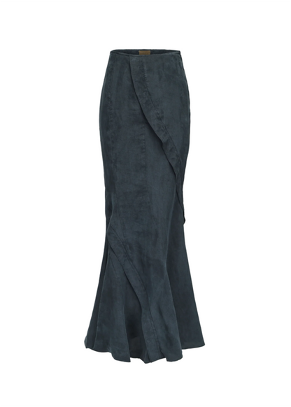 Cupro Panel Mermaid Skirt