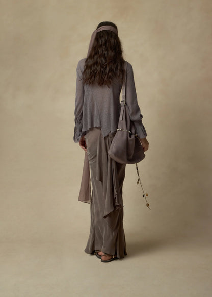 Draped Pleated Mermaid Skirt