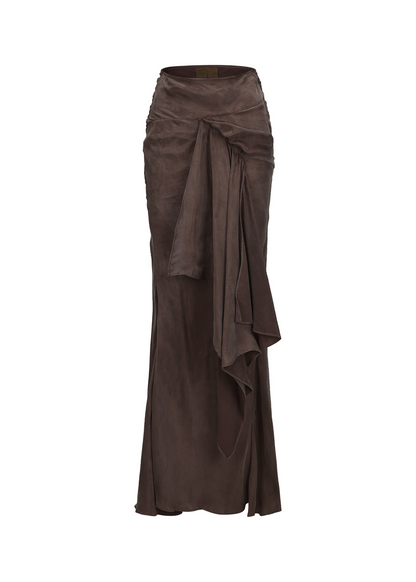 Draped Pleated Mermaid Skirt