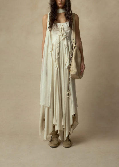 Shirred Hemline Dress