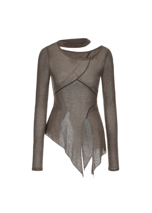 Mock-neck Layered Top