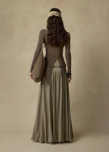 Bloom Ruched Midi Skirt