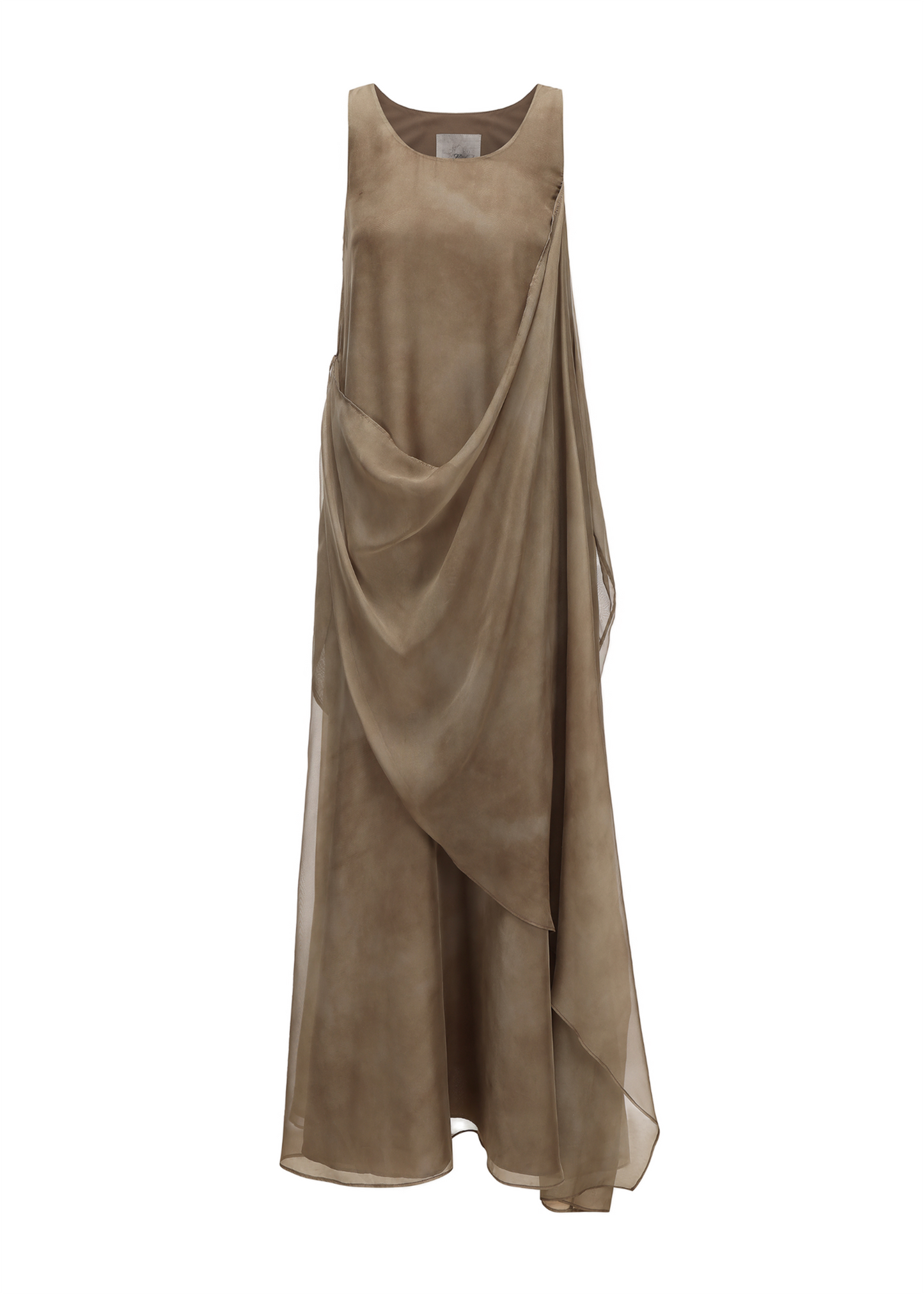 Printed Flounce Sleeveless Dress