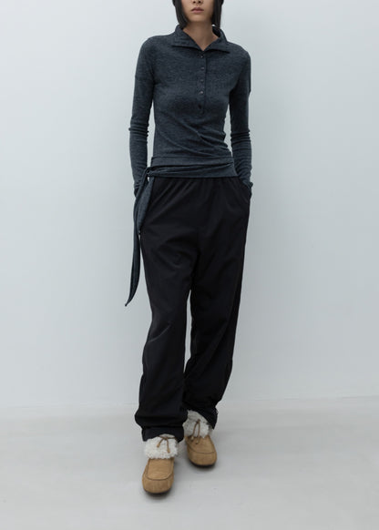 Button Up Wrap T-shirt