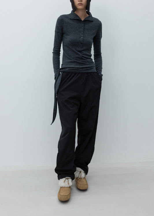 Button Up Wrap T-shirt