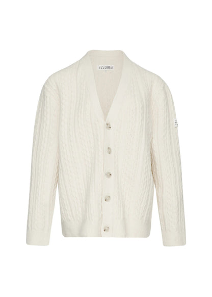 Cable-knit Button Cardigan