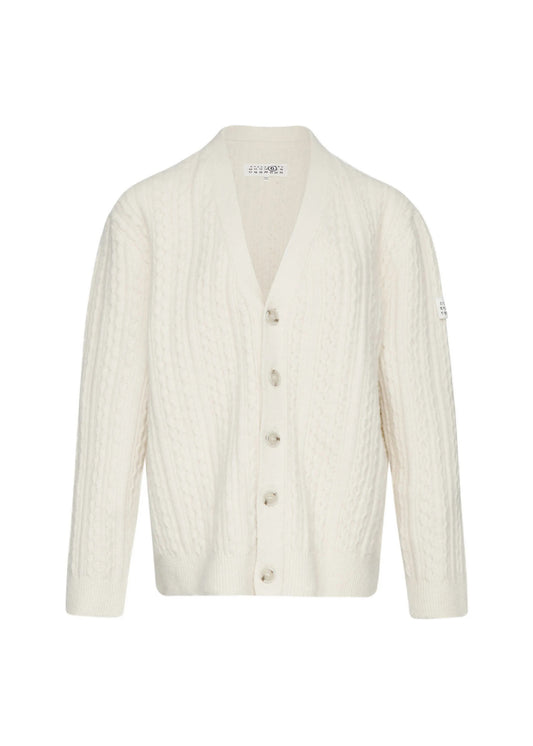 Cable-knit Button Cardigan
