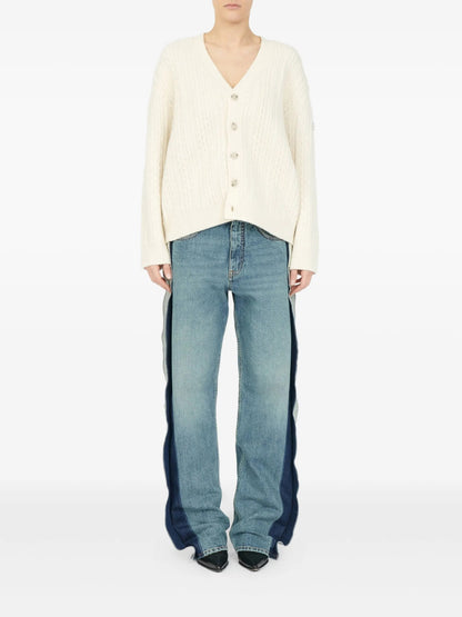 Cable-knit Button Cardigan