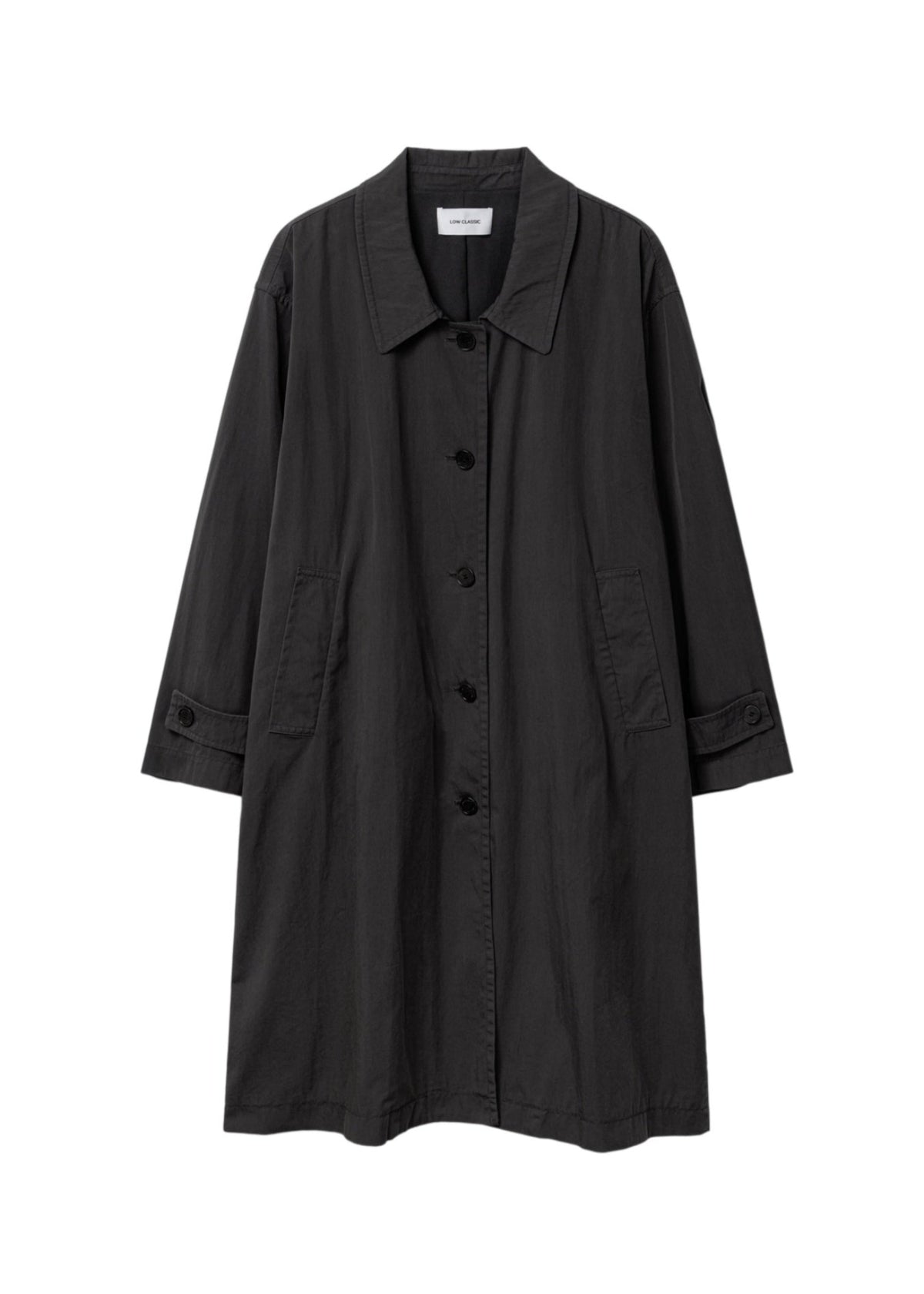 Cotton Draped Trench Coat