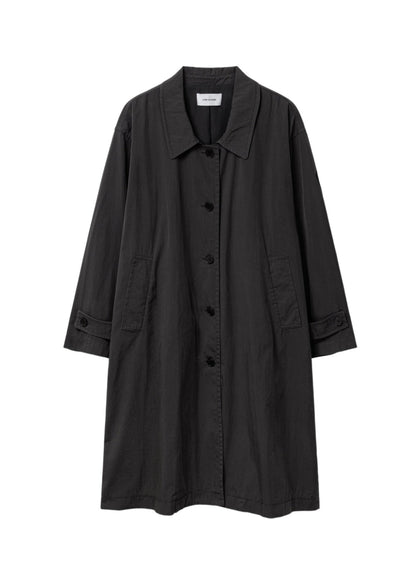 Cotton Draped Trench Coat