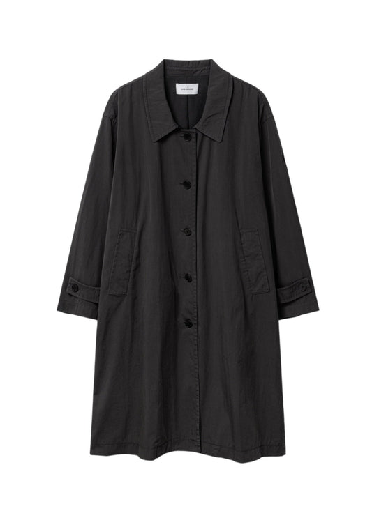 Cotton Draped Trench Coat