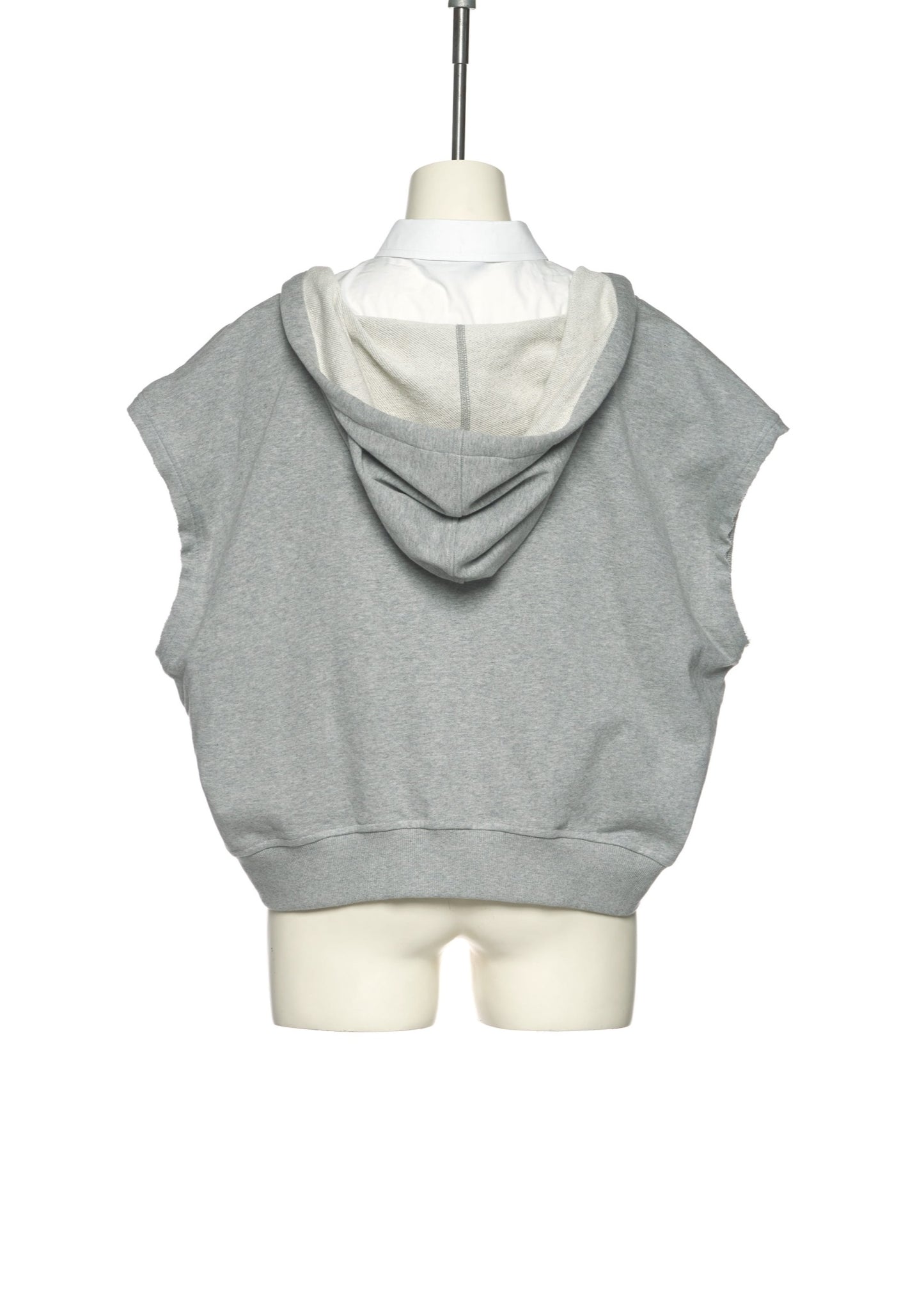 Shirt Layered Hoodie Sleevless Jumper