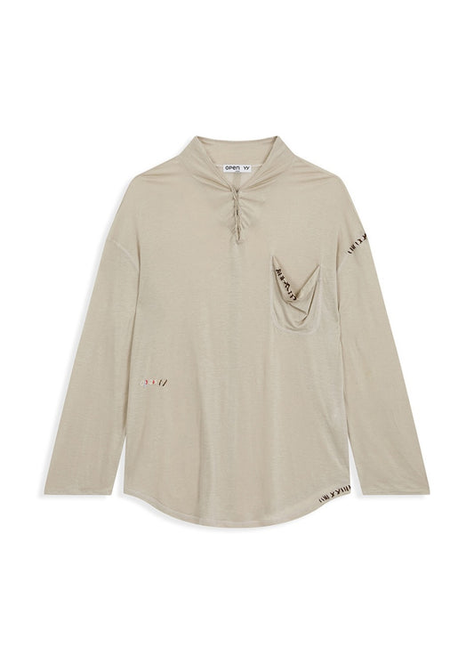 Hook Henley Stitch Top