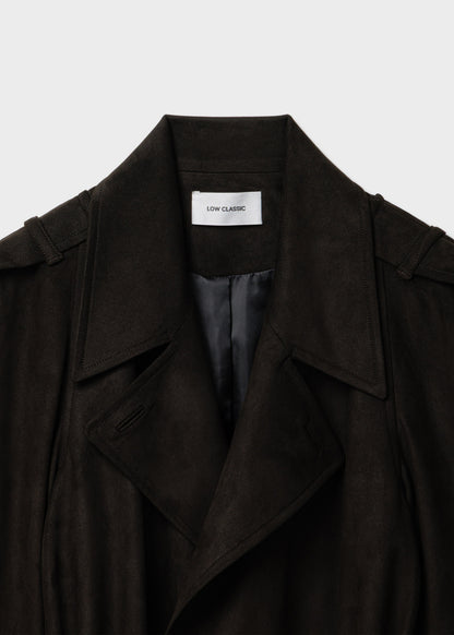 Suede Trench Coat