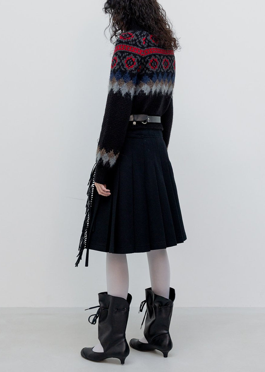 Fair Isle Zip Up Sweater