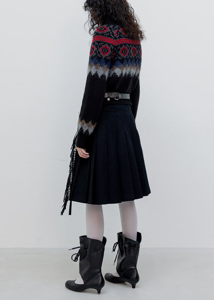 Fair Isle Zip Up Sweater