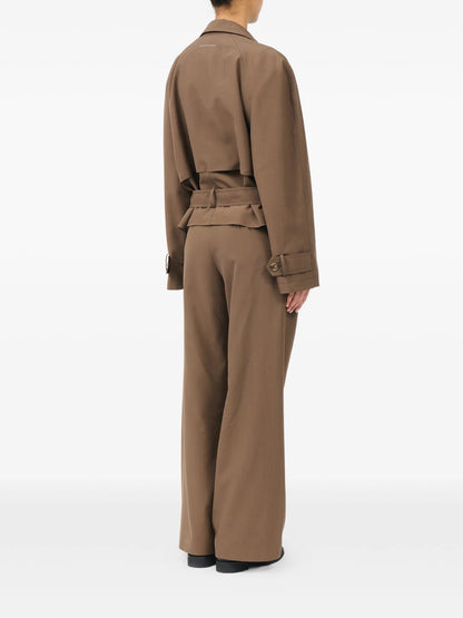 Belted Wool Blend Jacket